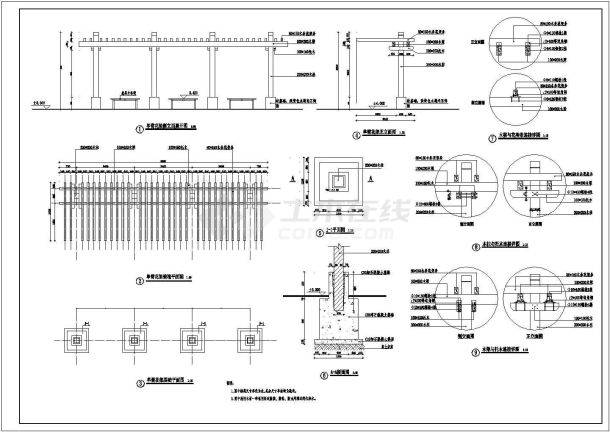 某小区中心水系景观施工图纸（CAD）-图二