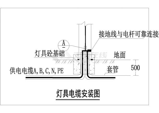 某小区景观照明设计和室外背景音乐设计图-图一