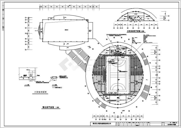 某地区某小体育馆电气CAD设计图纸-图二