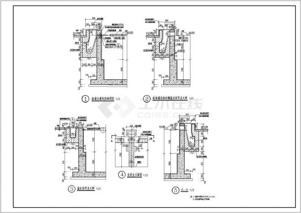 某地长25米游泳池全套施工建筑图纸-图一