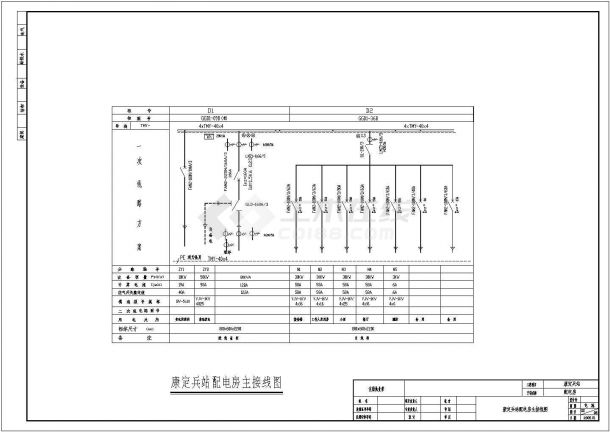 某地区某配电房电施CAD设计图纸-图二