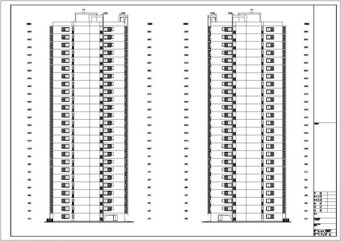 海南省某25层高层住宅楼建筑设计施工图_图1