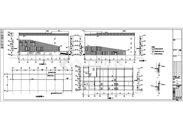 江苏省某丁类4层框架结构厂房建筑设计施工图-图二