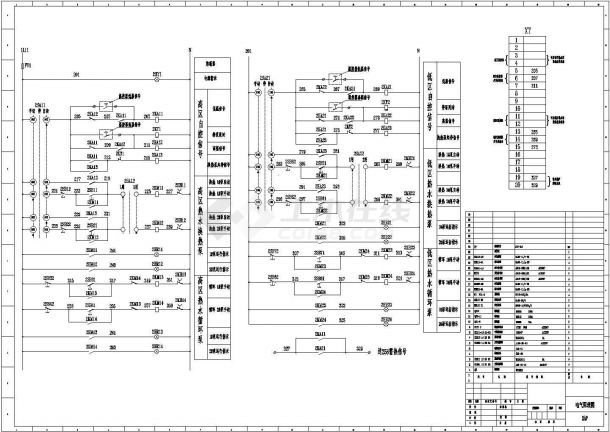 某住宅楼锅炉房电气设计控制原理图-图二