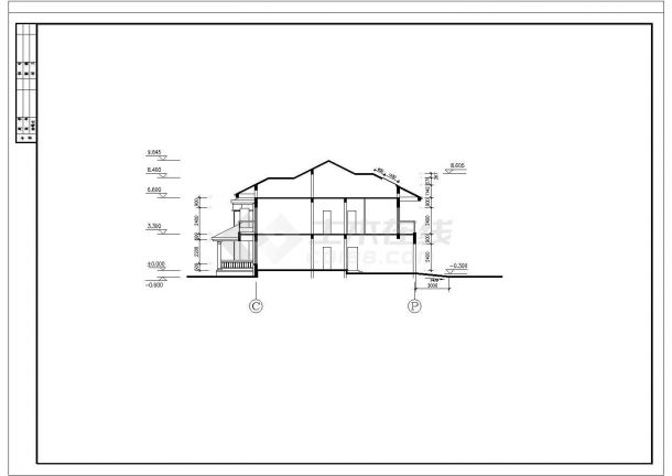 砖混二层双拼别墅详细建筑设计施工图-图一