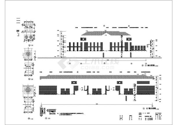 某四层公共教学楼建筑设计施工图纸-图二