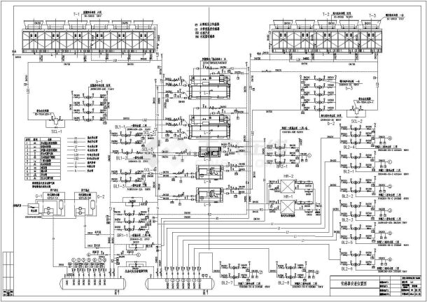 某商业建筑中央空调群控系统cad施工设计图-图一