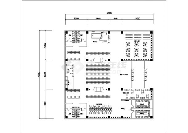 某机场候车厅建筑平面布置图（CAD）-图一