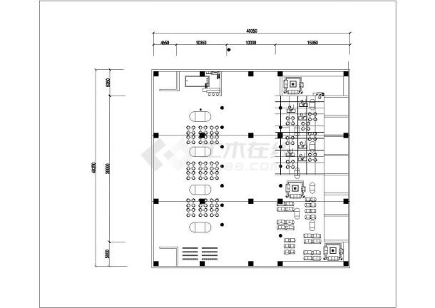某机场候车厅建筑平面布置图（CAD）-图二