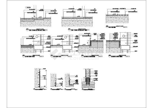 最新的地面石材与幕墙节点大样装修cad图纸-图一