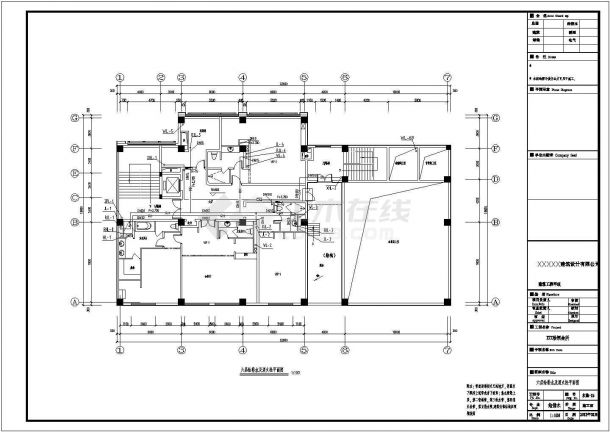 某六层钢筋混凝土结构珍酒会所给排水设计图纸-图二