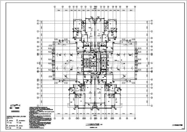 某单栋高层公共建筑给排水建筑施工图-图二