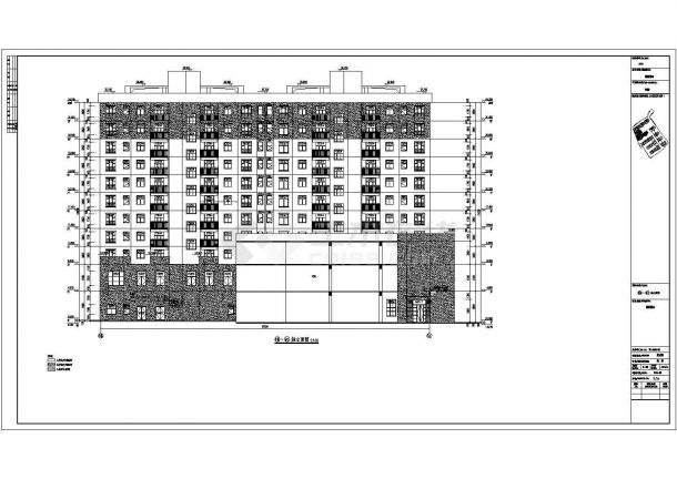 某11层框架结构高层住宅楼建筑设计施工图-图二