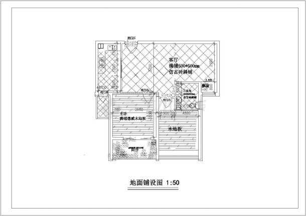 全套中小户型室内设计cad图纸-图一