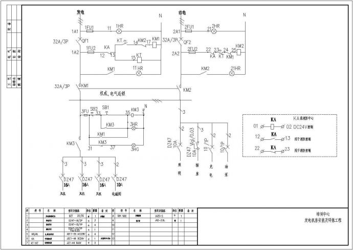 某地区平安环保电气设计（2X1400KW）CAD设计图纸_图1