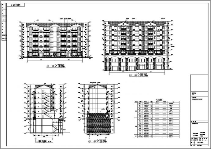 某6层框架结构住宅楼建筑设计施工图_图1