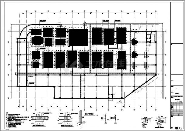 某26层高层框架结构办公楼建筑结构设计施工图-图二