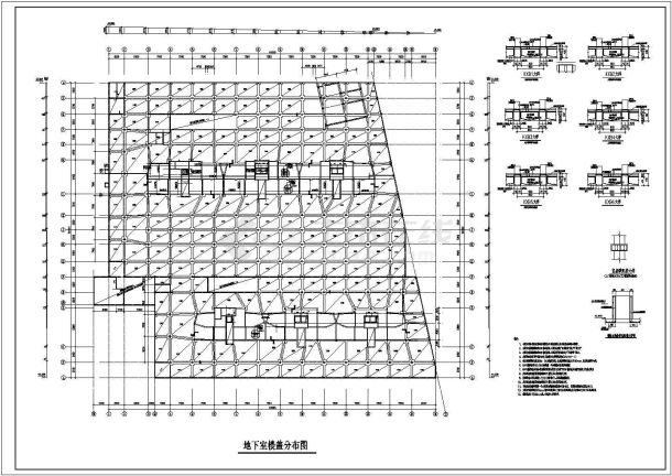 某地下车库空心楼盖（完整版）建筑结构图纸-图一