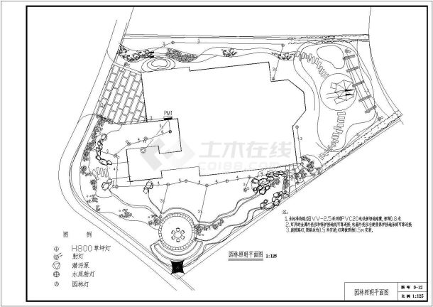 某地区别墅建筑电气设计施工CAD图-图一