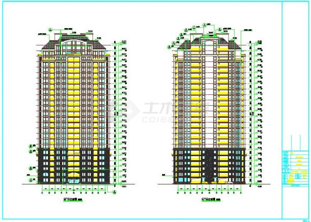 江苏省某25层高层住宅楼全专业设计施工图-图一