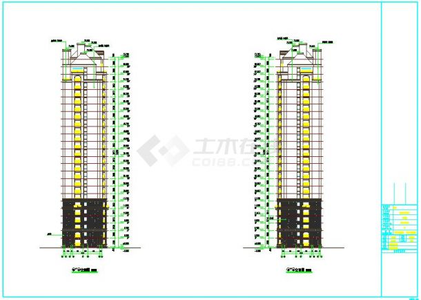江苏省某25层高层住宅楼全专业设计施工图-图二