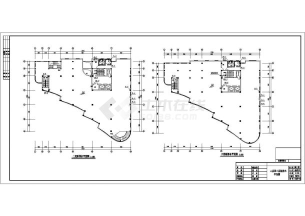 六层中式办公大楼全套给排水设计图纸-图一