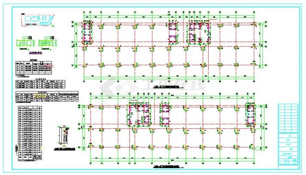 某框架剪力墙结构高层厂房结构设计施工图-图一