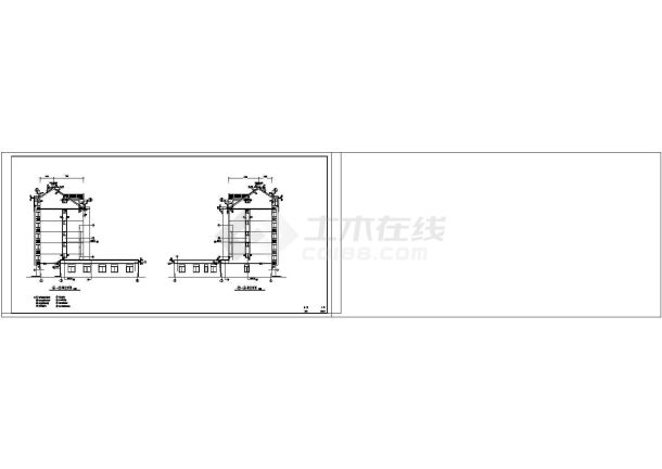 某地区大型多层商住楼建施CAD图-图二