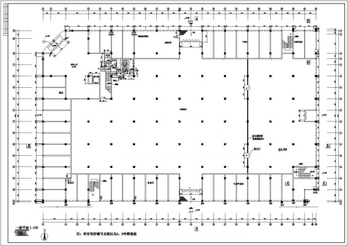 某地区农贸市场建筑施工设计CAD图_图1