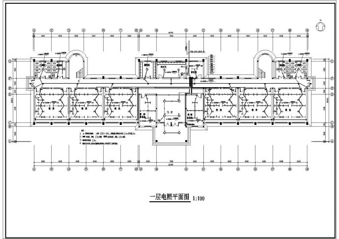 某四层框架结构教学楼电气施工设计图_图1