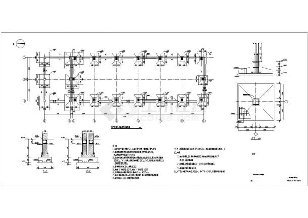 某地区大型化工厂氢气回收站cad建筑结构设计图-图一