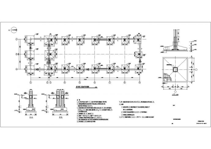 某地区大型化工厂氢气回收站cad建筑结构设计图_图1