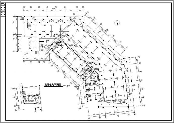 某综合楼电气设计方案CAD平面图纸_图1