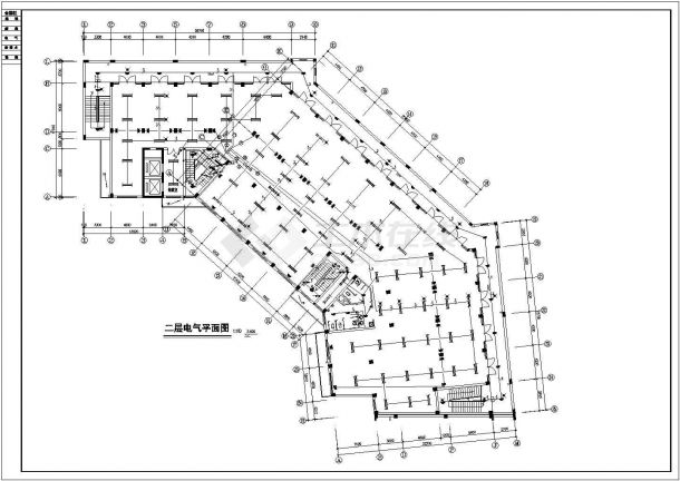 某综合楼电气设计方案CAD平面图纸-图二