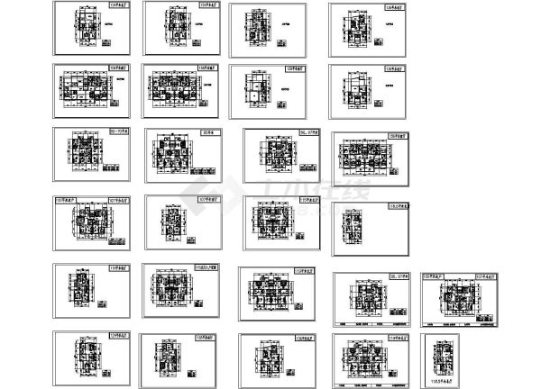 20种商品房多层住宅户型图CAD图纸-图一