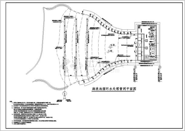 某温塘室内动感给排水设计修改施工图-图一