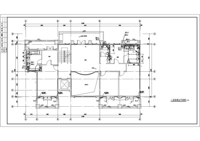 3层独栋住宅楼建筑给排水及消防cad施工图（含热水系统）_图1
