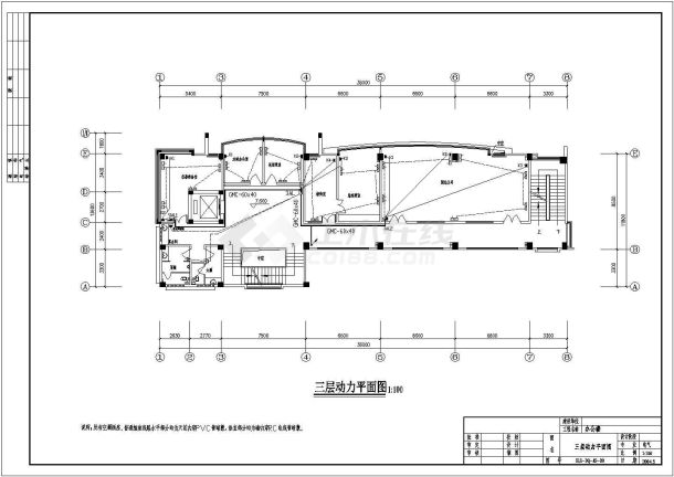 某多层办公楼建筑电气设计安装图纸-图二