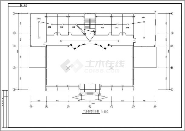 某地二层展销中心建筑电气设计施工图-图二