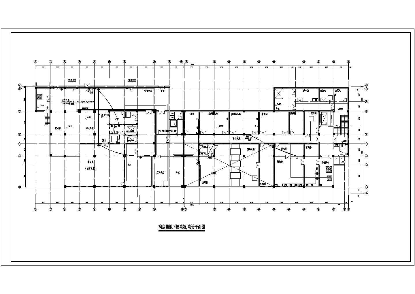 某医院弱电（电话电视）电气设计图