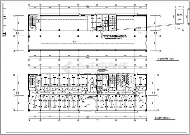 某单位办公楼电气设计CAD施工详图-图二