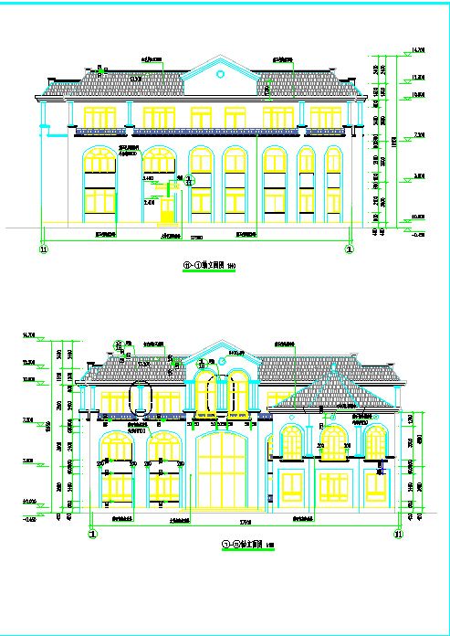 某地3层框架结构幼儿园建筑cad施工图-图一