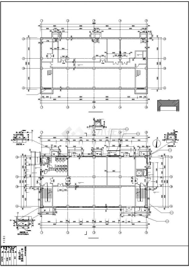 某地某小区配套用房建筑设计施工图-图一