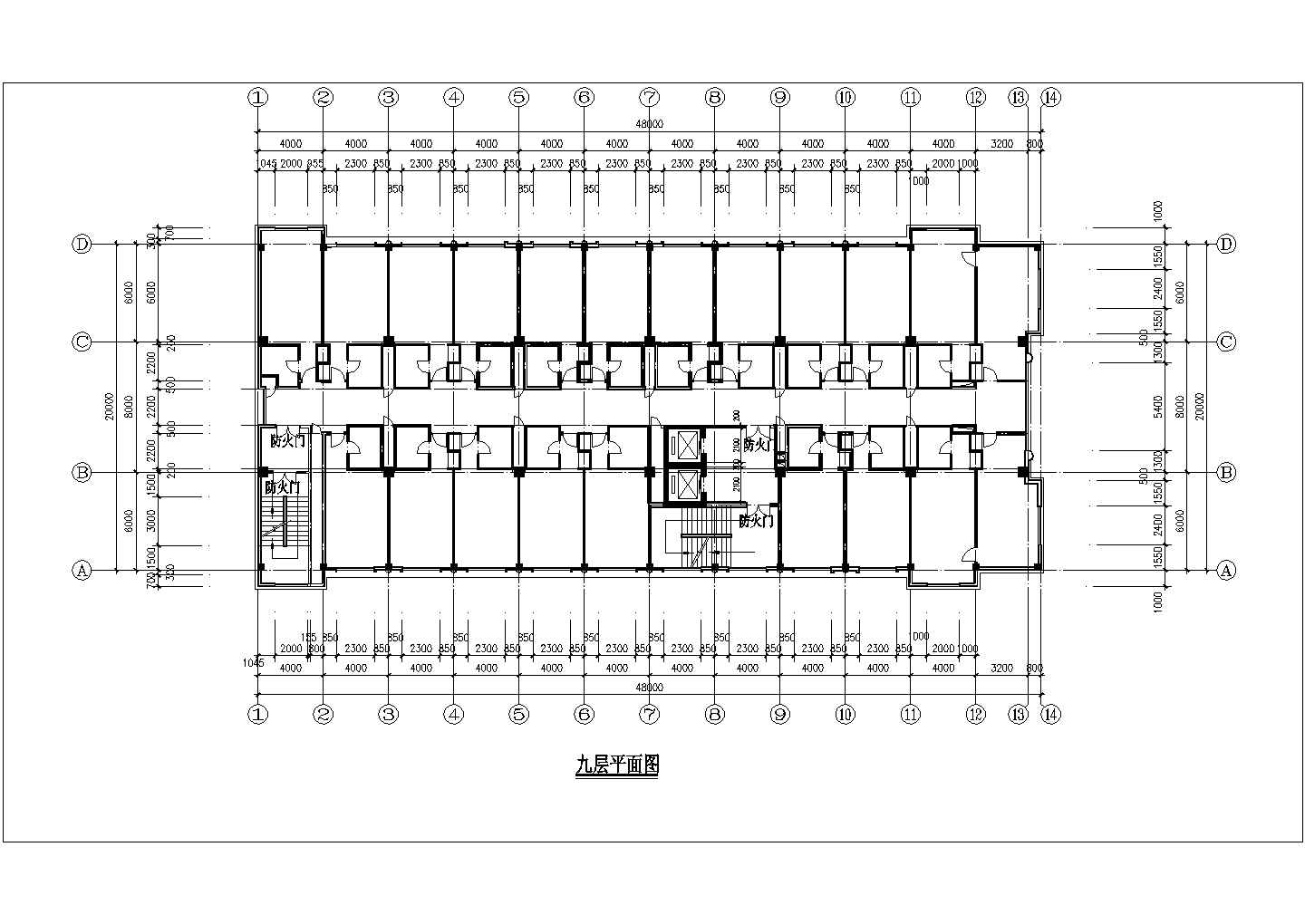 某地区假日快捷酒店建筑施工CAD图