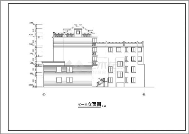 某五层多层住宅楼建筑设计全套cad图纸（含设计说明）-图二