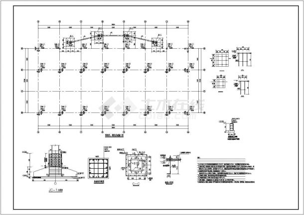 某车站钢结构屋盖建筑结构施工图-图二