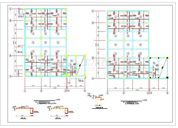 完整大型锅炉房结构设计cad施工图-图一