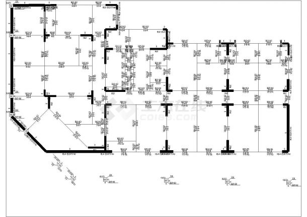 某21层剪力墙高层公寓住宅楼结构cad设计施工图-图一