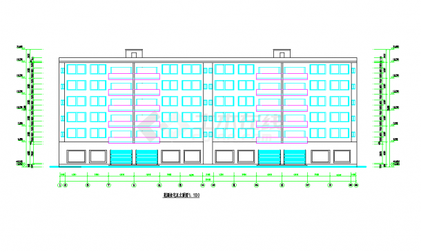 【6层】4630平商住楼建筑设计cad图纸（含设计说明）-图二