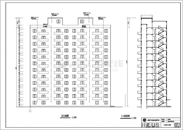 【12层】4968平框架结构住宅楼建筑设计cad图纸（含设计说明）-图二
